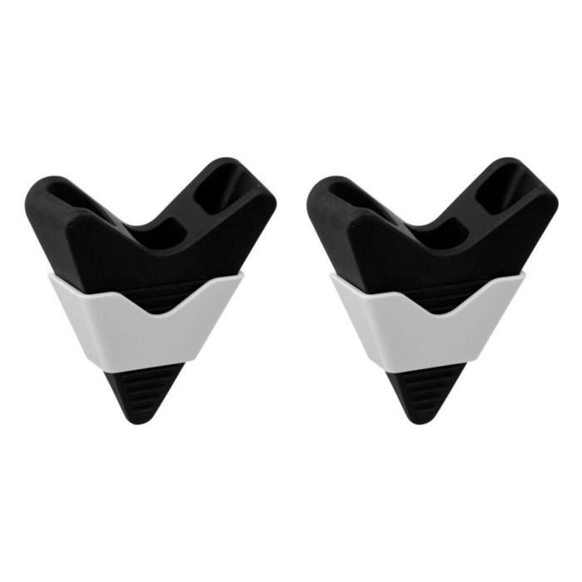 FIVE Lot de 2 Cale-Portes  Adhésif  10cm Noir & Blanc