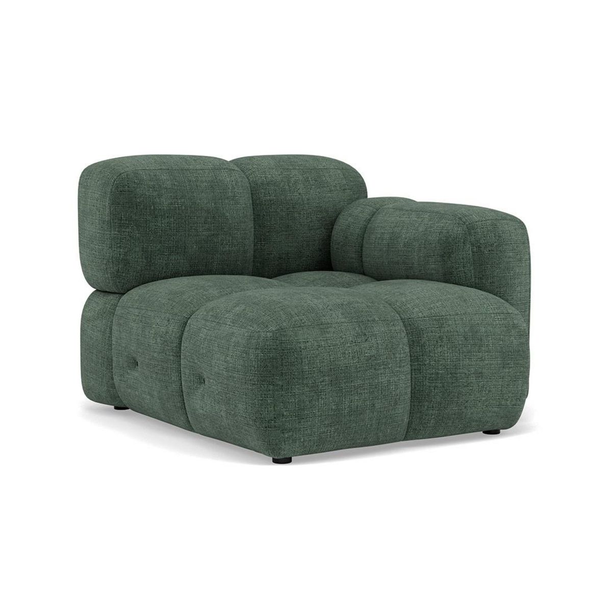 LISA DESIGN Grace - module d'assise droit en velours texturé