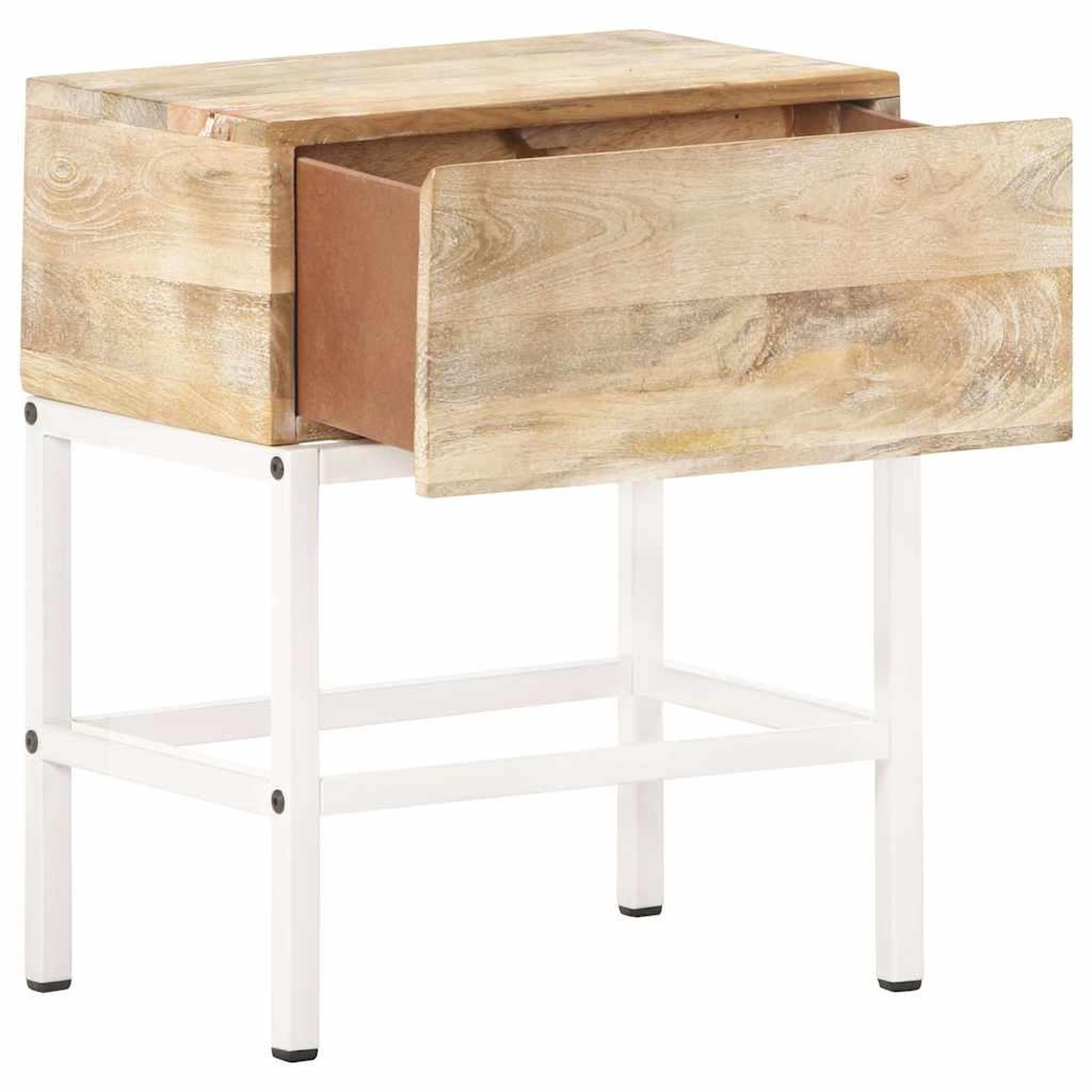 Voir la diapositive 2 : VIDAXL Table de chevet 40x30x50 cm bois de manguier massif