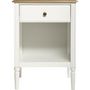 Voir la diapositive 2 : ATMOSPHERA Table de chevet effet bois Solen - L. 45 x H. 60 cm - Blanc