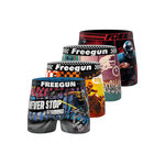 FREEGUN Lot de 4 boxers enfant Summer Sport. Coloris disponibles : Bleu