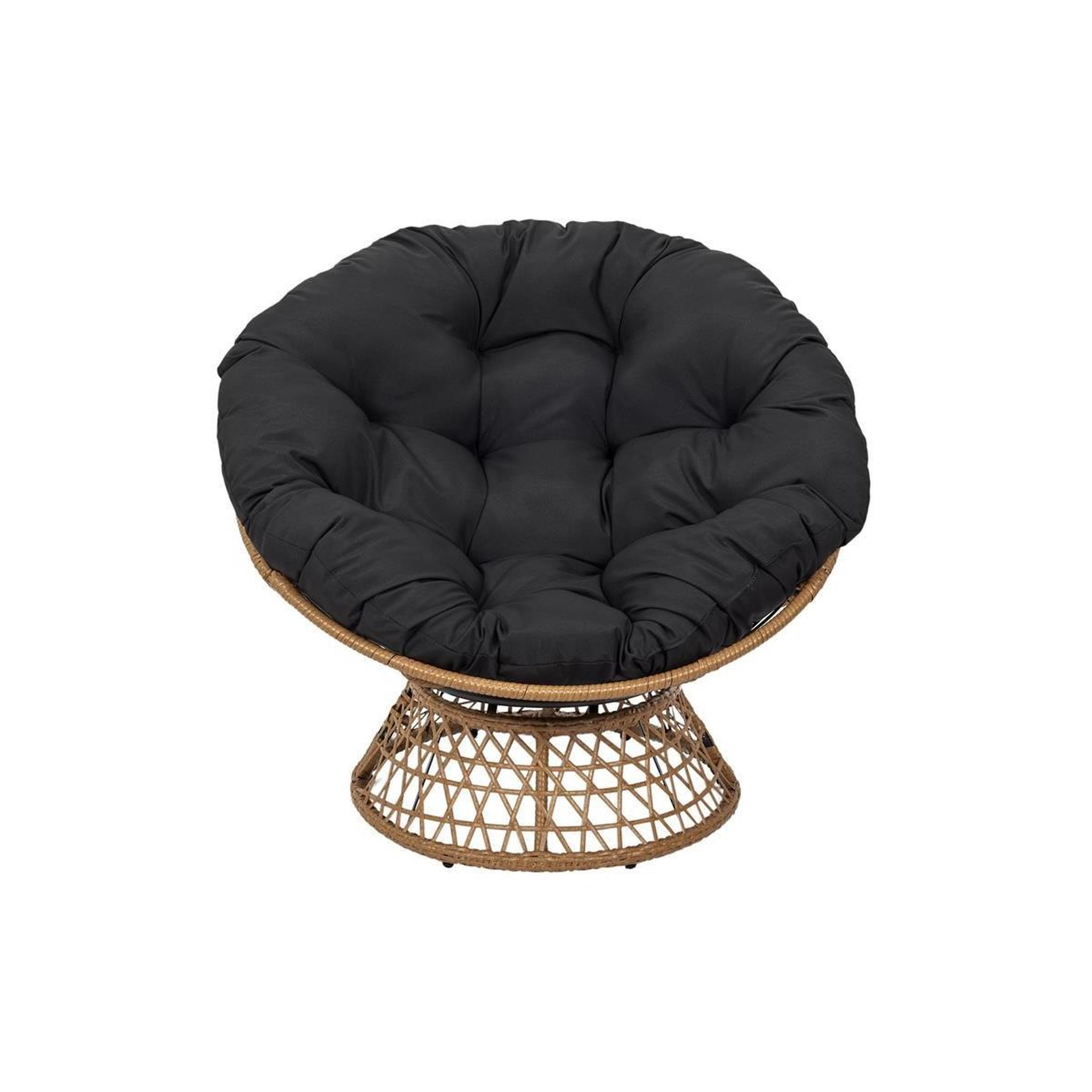 Voir la diapositive 2 : The Home Deco Factory Fauteuil design  cancun  96cm noir & naturel