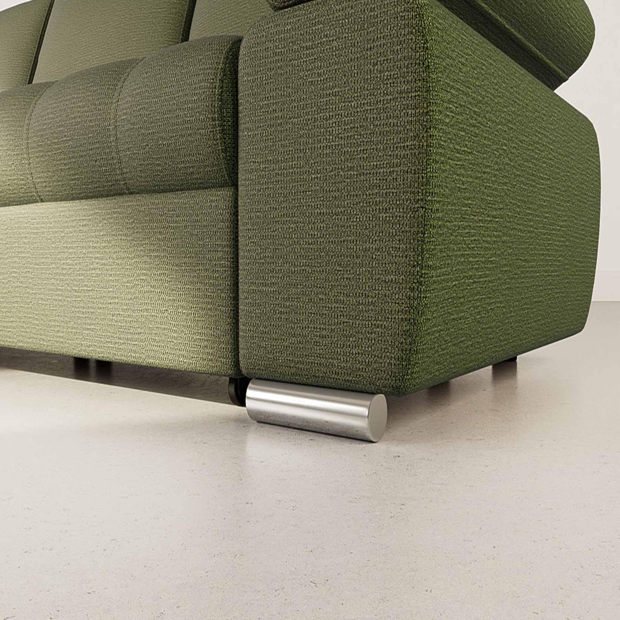 Voir la diapositive 4 : BEST MOBILIER Bianca - canapé d'angle gauche 4 places convertible avec coffre en tissu texturé