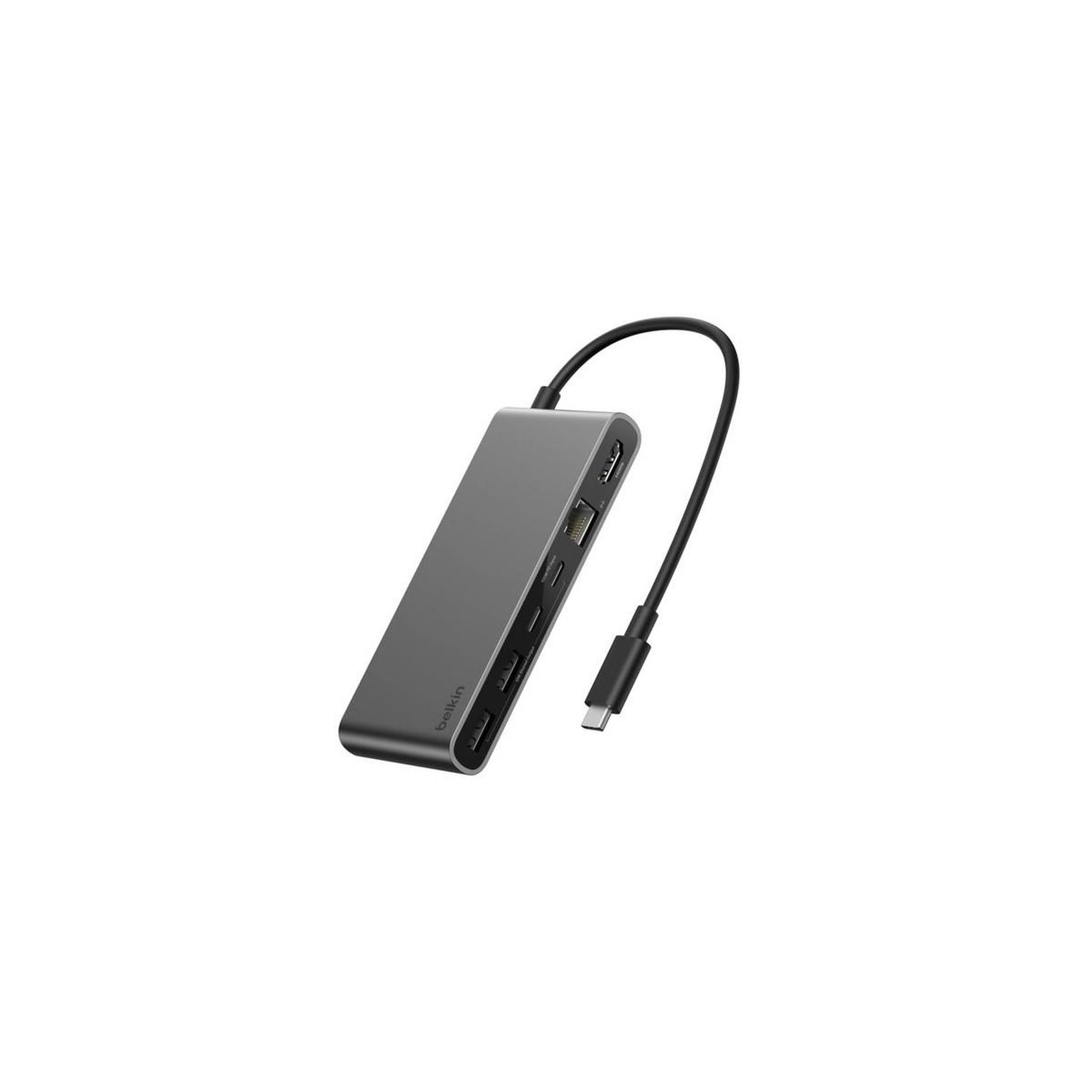 Voir la diapositive 3 : Belkin Hub 8 en 1 multiport gris