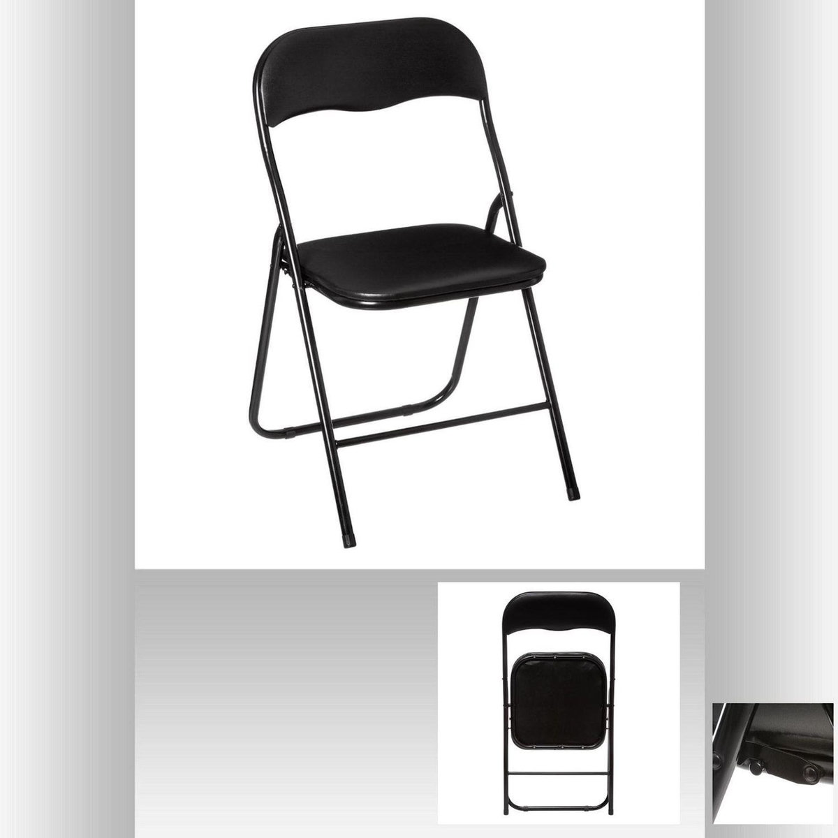 TOILINUX Lot de 2 Chaises pliantes en PVC