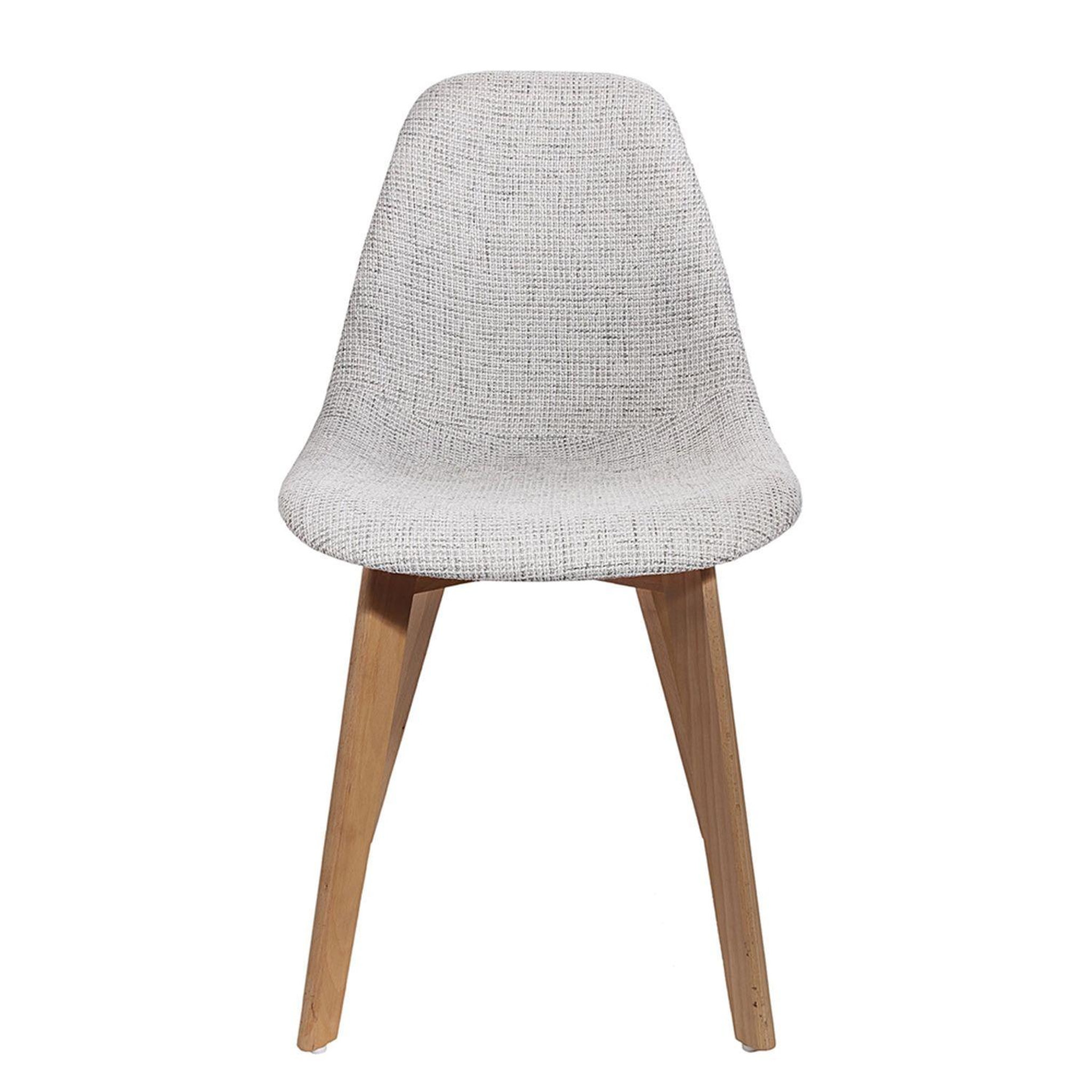 Voir la diapositive 2 : TOILINUX 2 chaises scandinaves design grosse maille flora