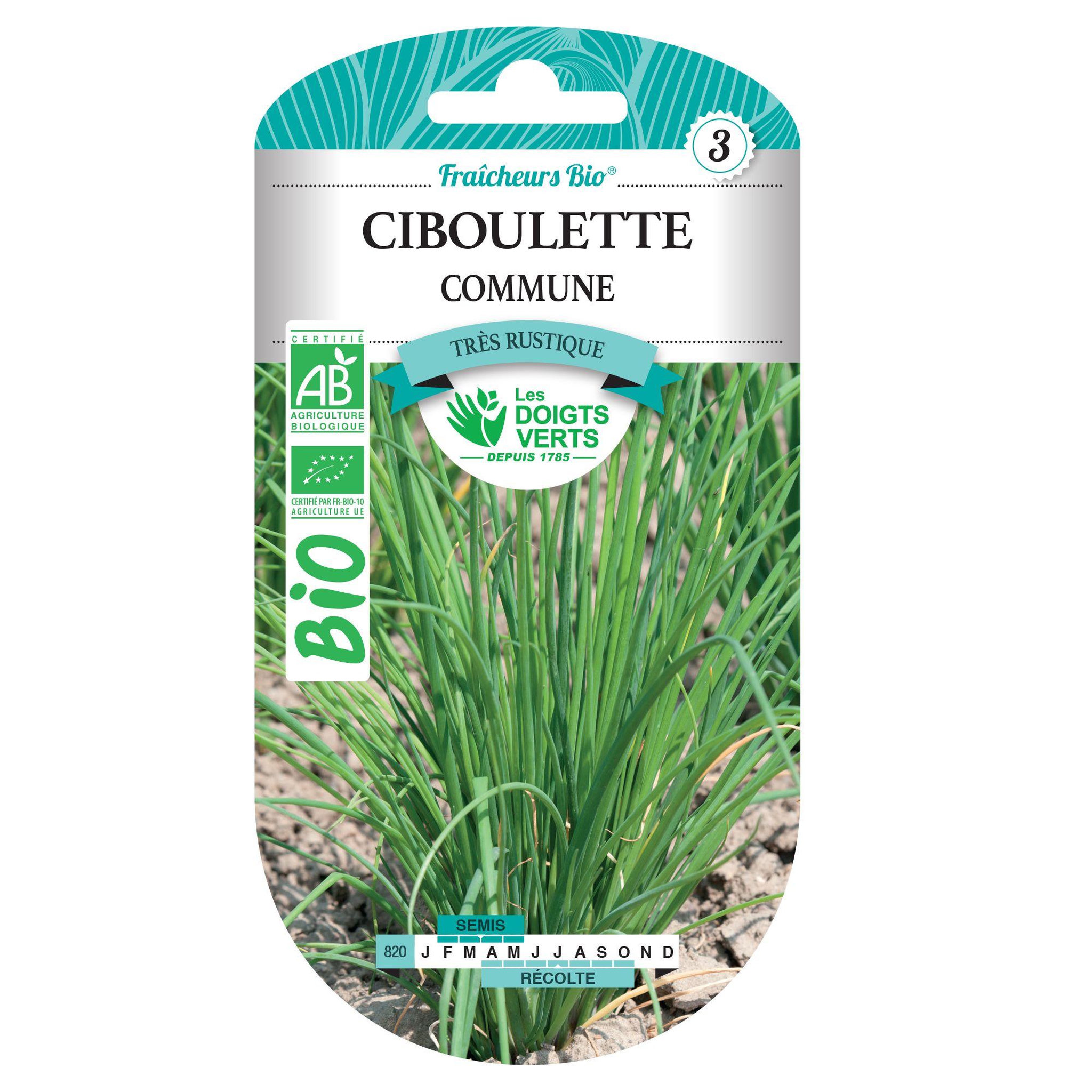 Voir la diapositive 2 : LES DOIGTS VERTS Graines ciboulette fine danoise BIO Les Doigts Verts