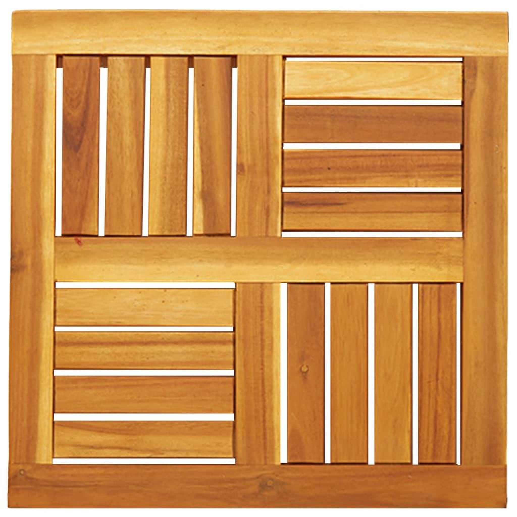 Voir la diapositive 2 : VIDAXL Dessus de table 50x50x2 cm carre bois massif d'acacia