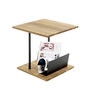 Voir la diapositive 2 : Paris Prix Table d'Appoint & Porte Revues  Pika  45cm Chêne & Noir