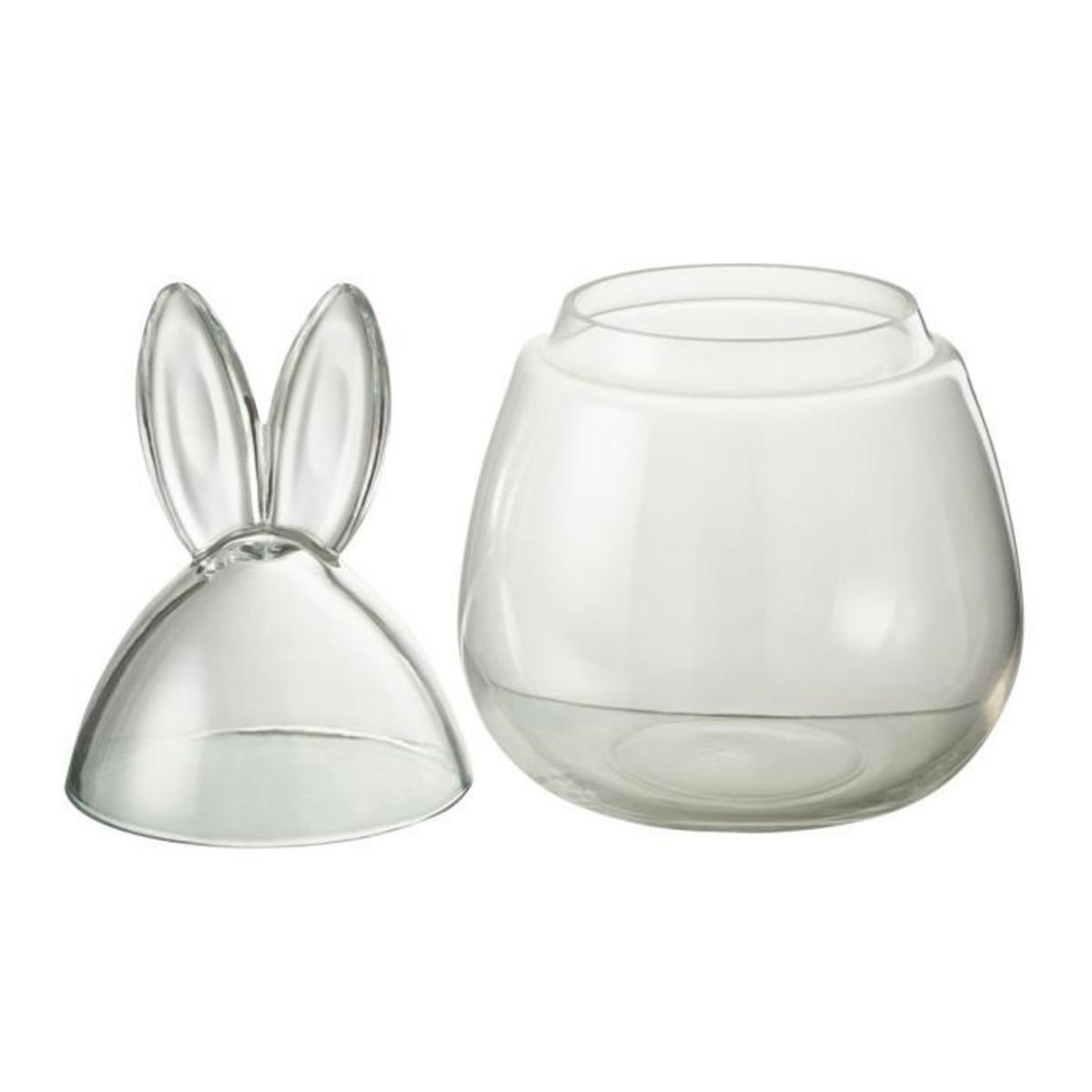 Paris Prix Bocal Design en Verre  Lapin  34cm Transparent