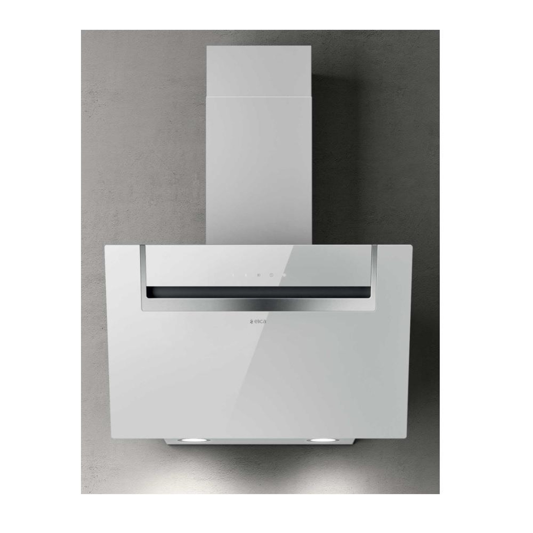 ELICA Hotte décorative inclinée 60cm 495m3/h blanc - prf0166930