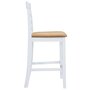 Voir la diapositive 5 : VIDAXL Set table et 4 chaises de bar en bois coloris blanc