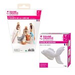 Graine créative 8 moules en latex Santons - Crèche de Noël + Plâtre 1 kg