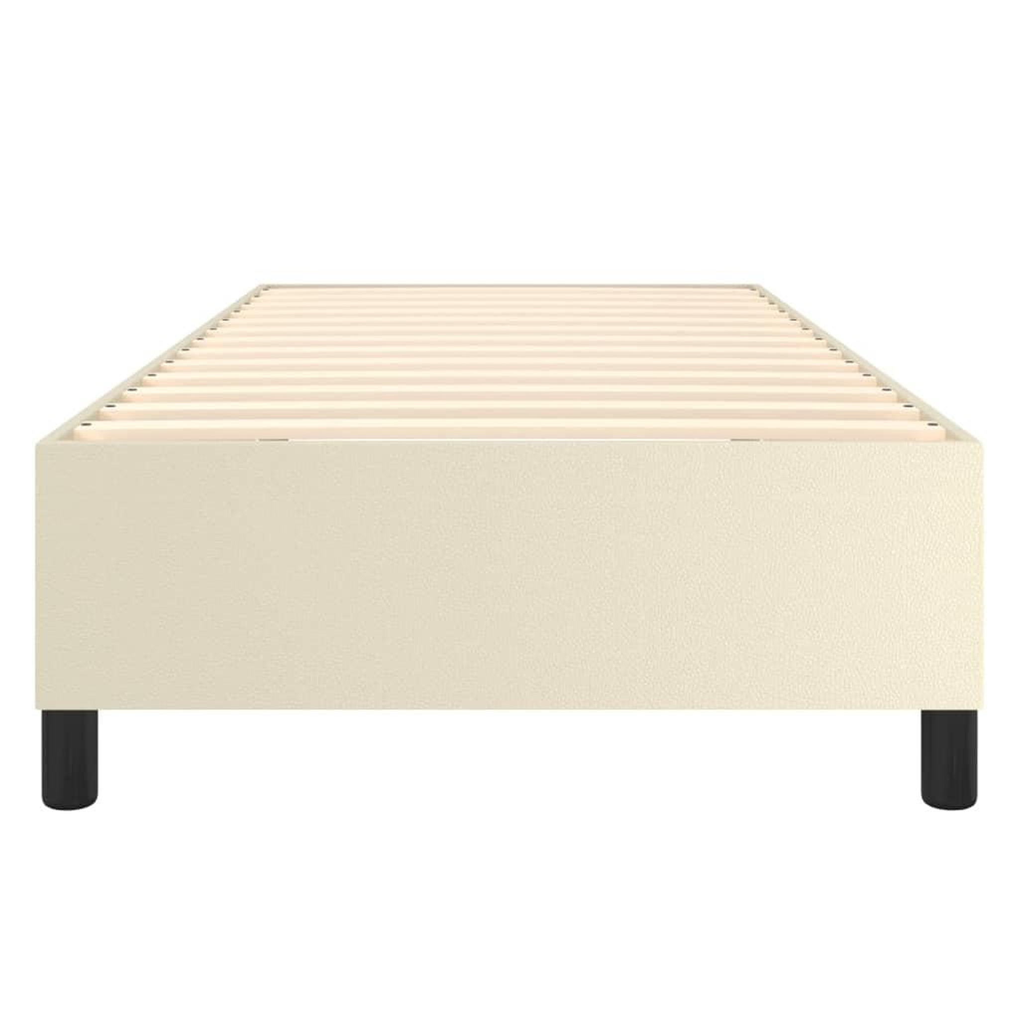 Voir la diapositive 5 : VIDAXL Cadre de lit sans matelas creme 90x190 cm similicuir