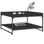 Voir la diapositive 3 : VIDAXL Table basse noir 80x80x45 cm bois d ingénierie et fer
