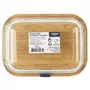 Paris Prix Lunch Box Verre & Bambou  Repas  52cl Transparent