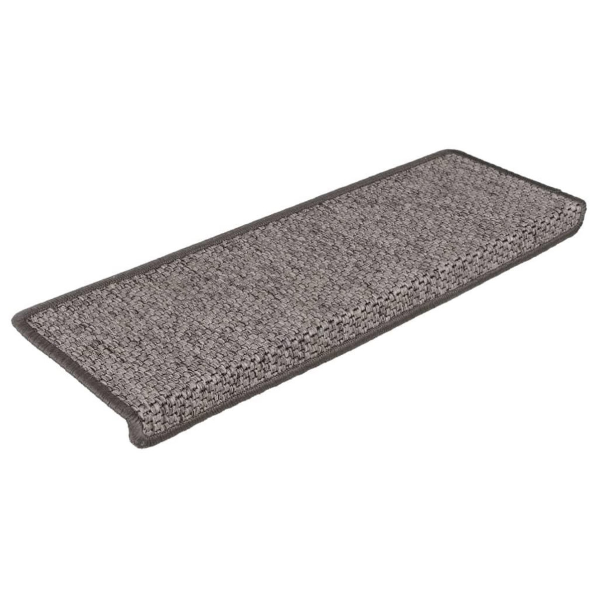 VIDAXL Tapis d'escalier autocollants 15 pcs 65x21x4 cm Gris et beige