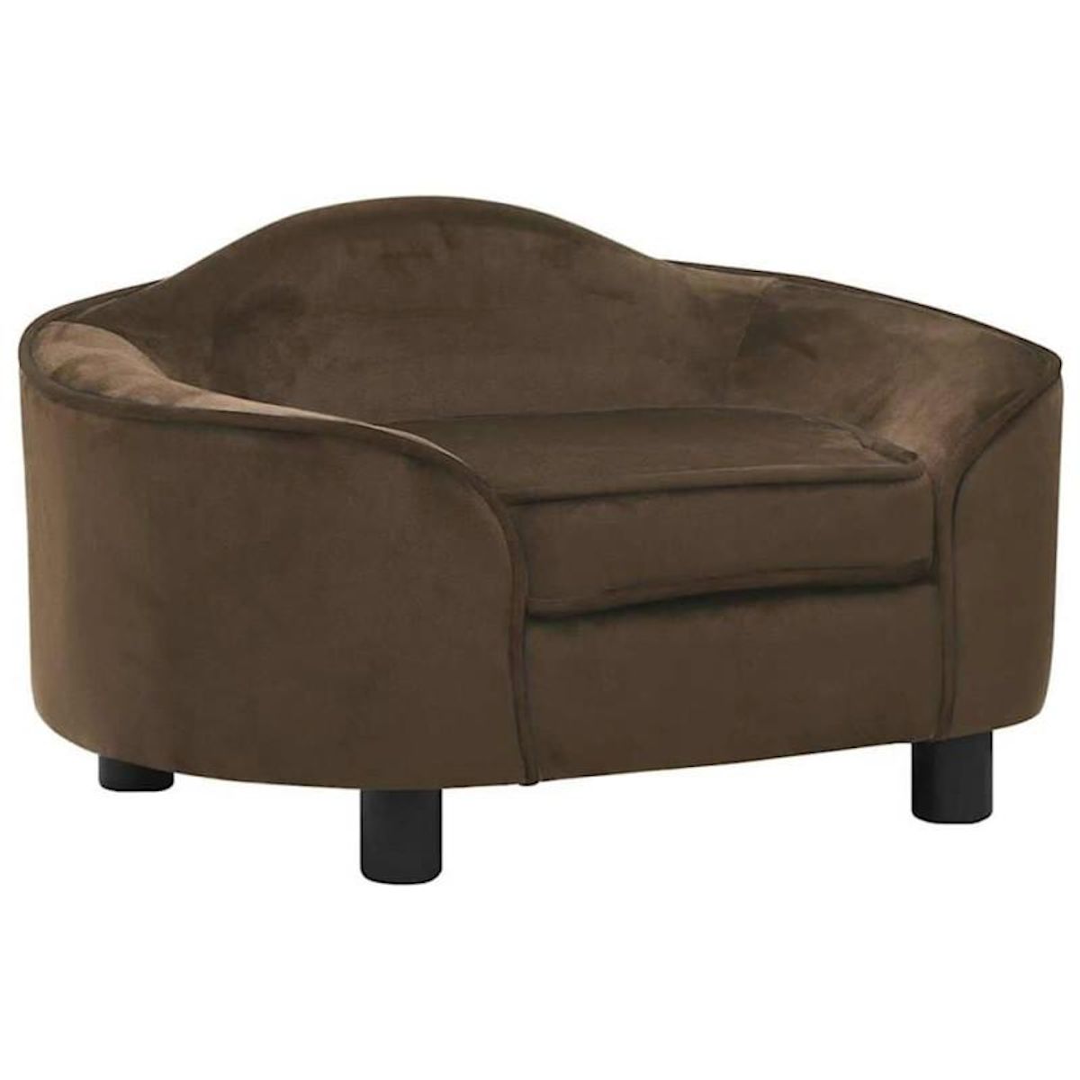 VIDAXL Canapé pour chien Marron 67x47x36 cm Peluche