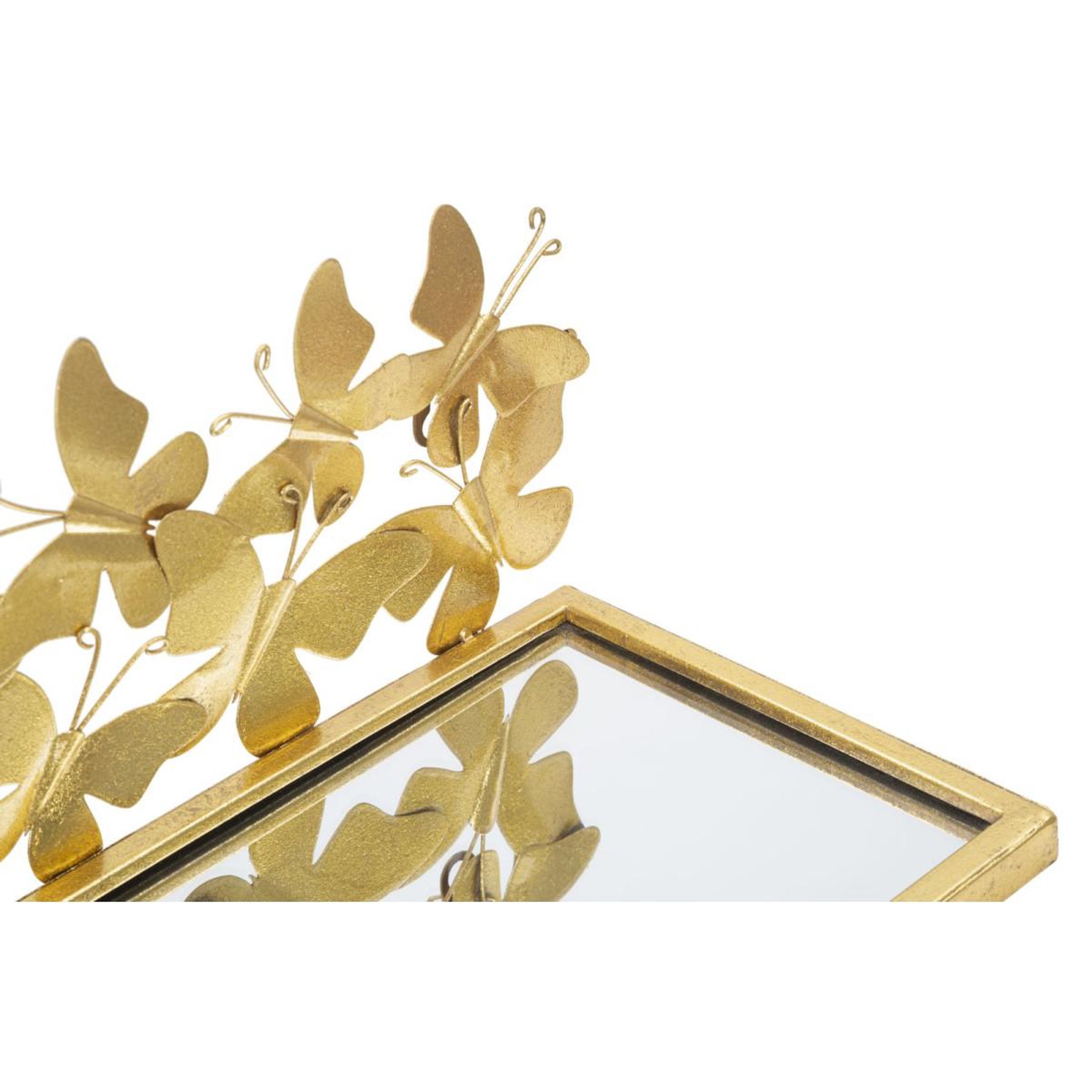Voir la diapositive 5 : Paris Prix Lot de 2 étagère murales design  butterfly  43cm or
