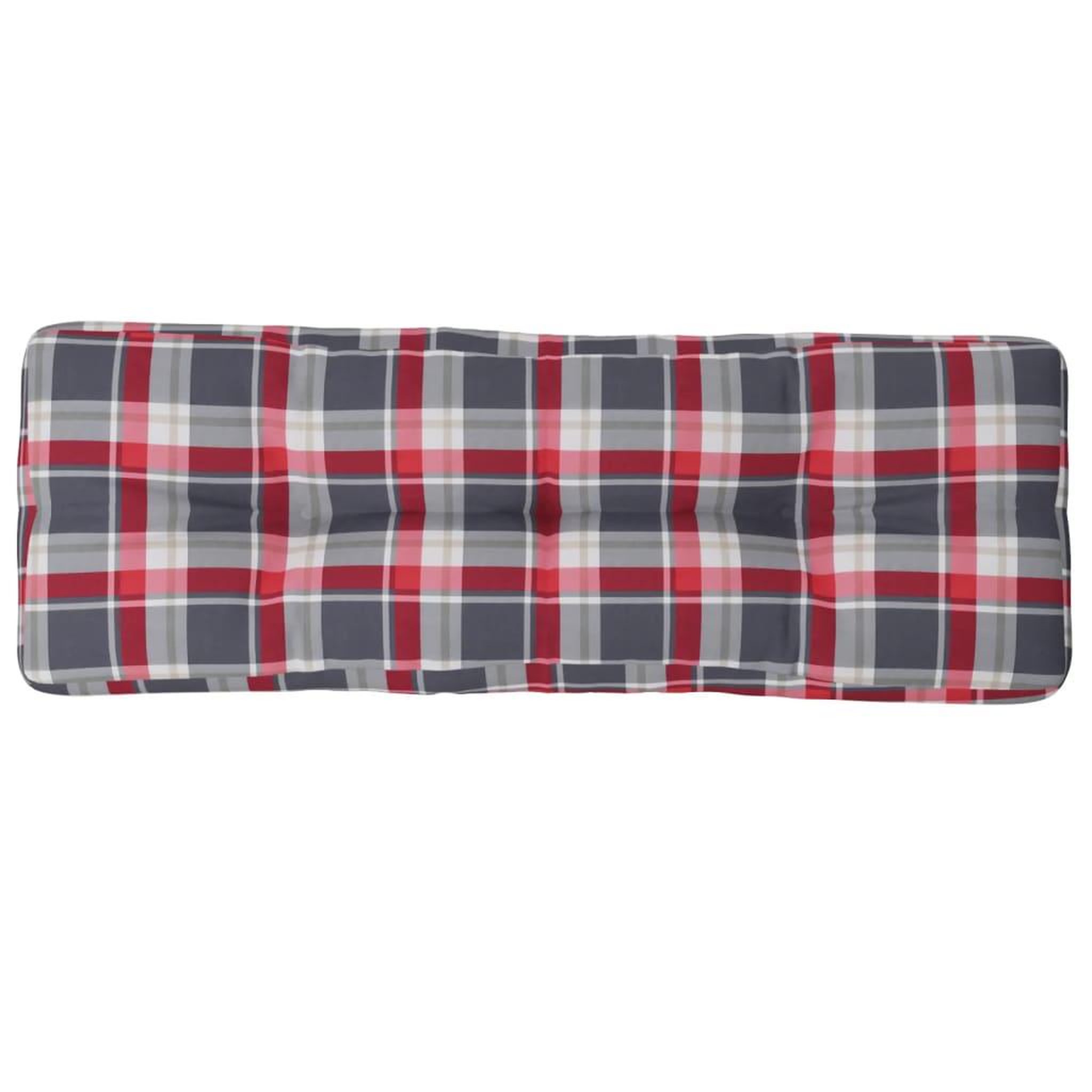Voir la diapositive 4 : VIDAXL Coussin de palette motif a carreaux rouge 120x40x12 cm tissu