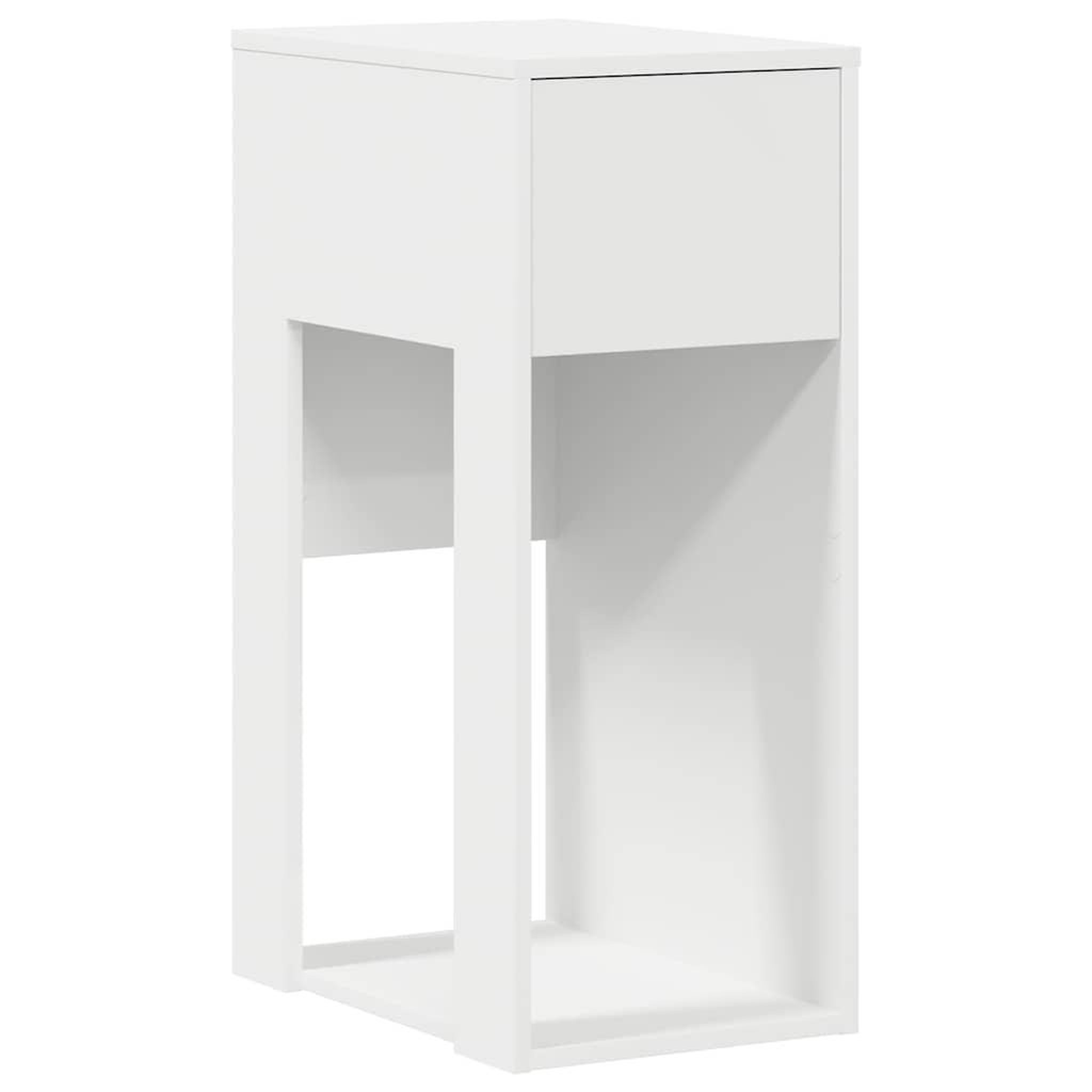 Voir la diapositive 2 : VIDAXL Support de tour d'ordinateur avec tiroir blanc 30x44x74 cm