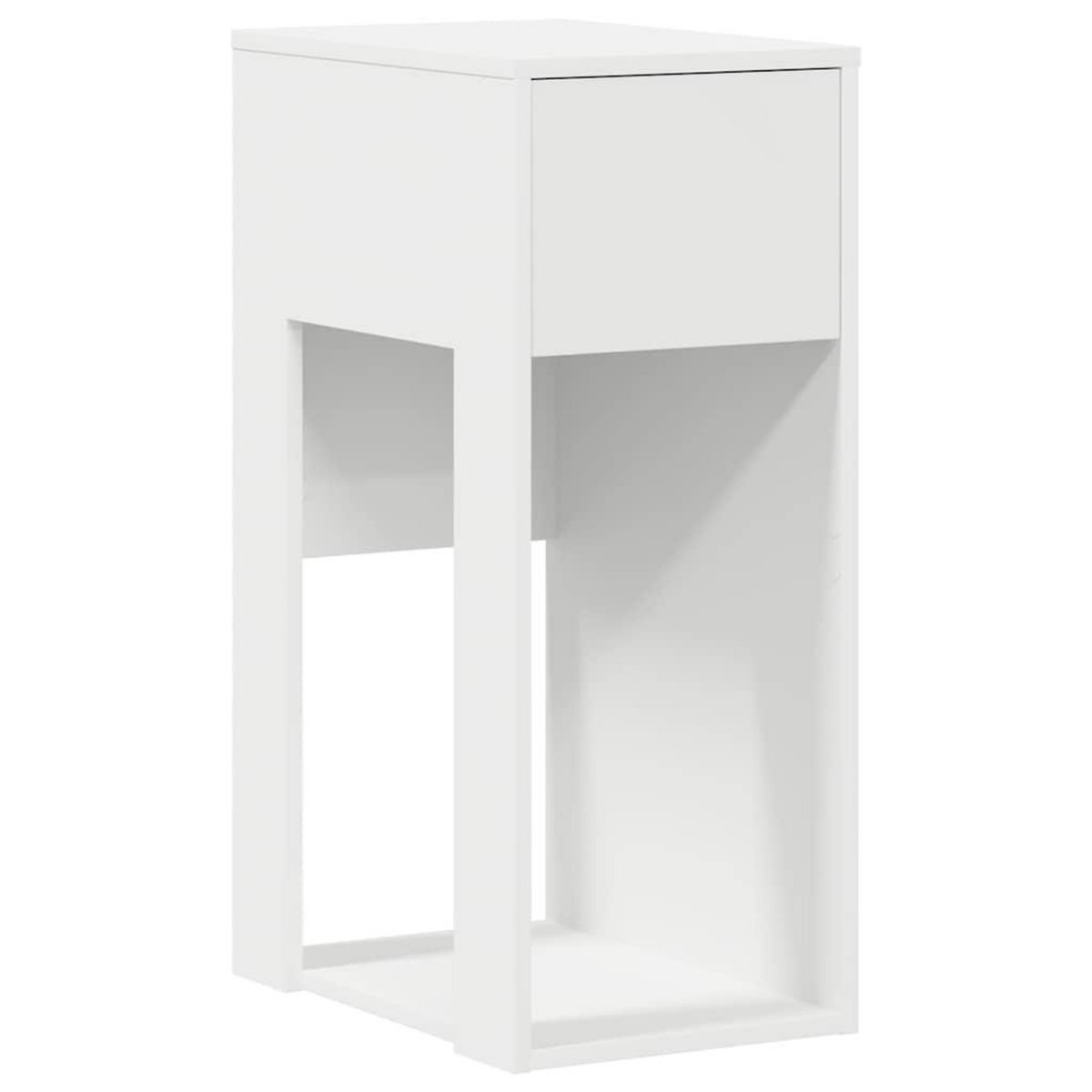 VIDAXL Support de tour d'ordinateur avec tiroir blanc 30x44x74 cm