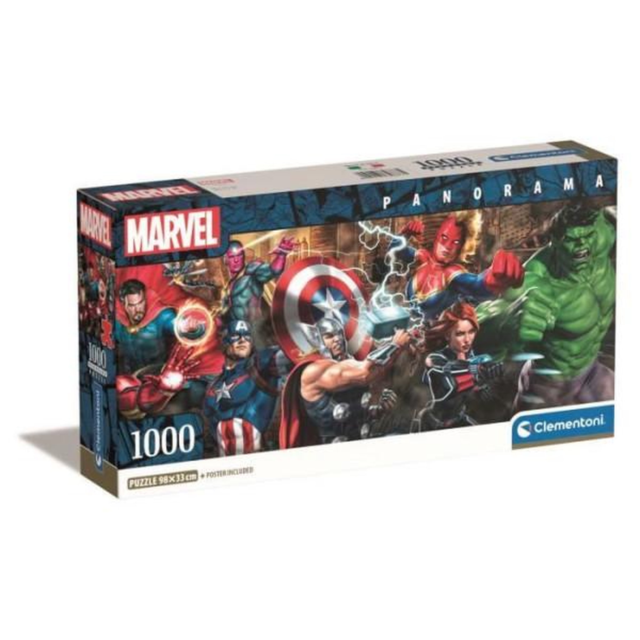CLEMENTONI Clementoni - compact 1000 pieces panorama - marvel, the avengers