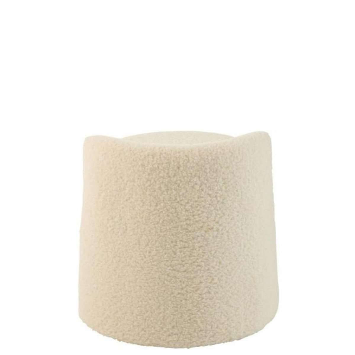 Paris Prix Pouf Design Bouclette  Teddy  40cm Beige