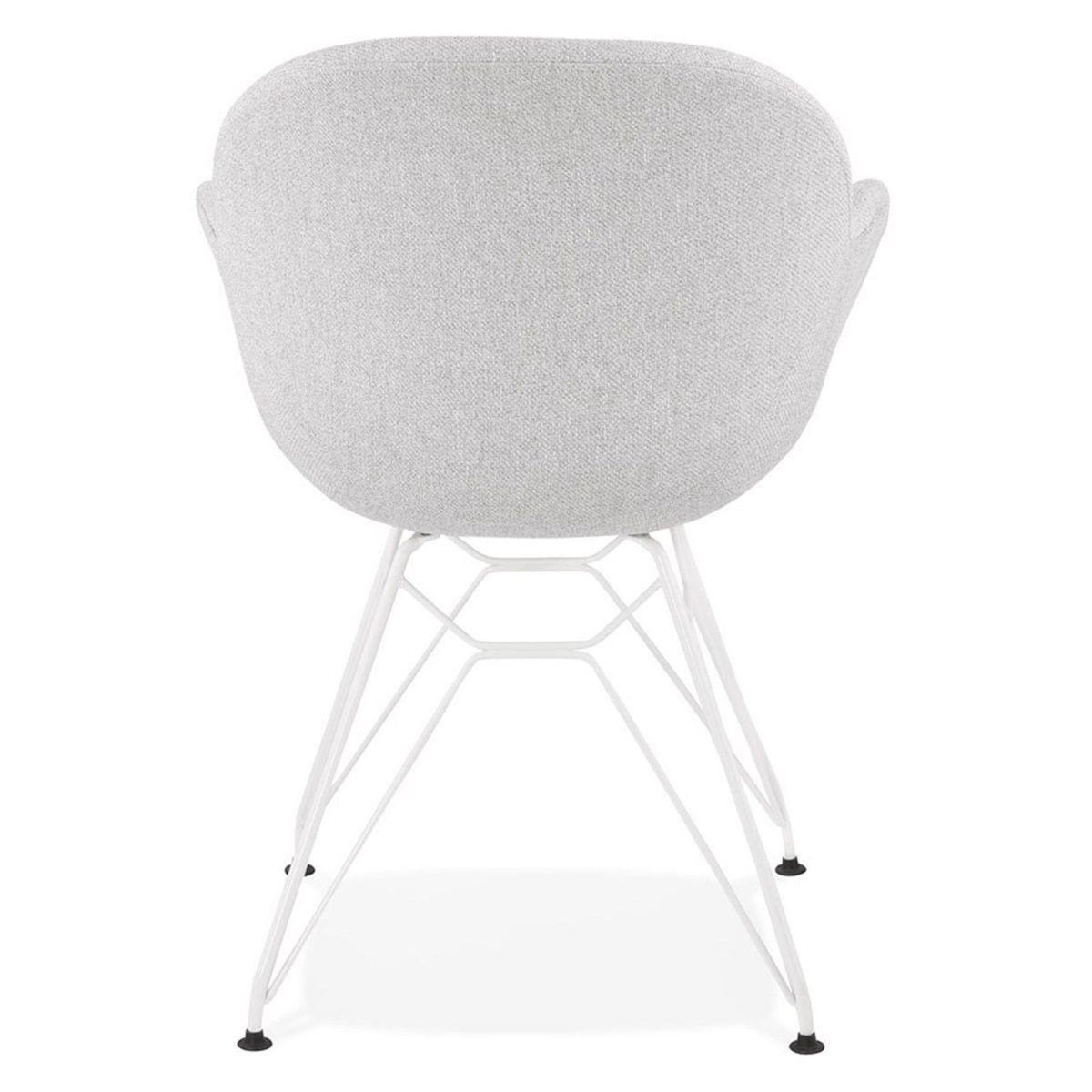 Paris Prix Chaise Design en Tissu  Lotal  85cm Gris & Blanc