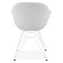Voir la diapositive 5 : Paris Prix Chaise Design en Tissu  Lotal  85cm Gris & Blanc