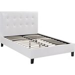 Habitat et Jardin Lit double en pvc  Julia  - 140 x 190 cm - Blanc