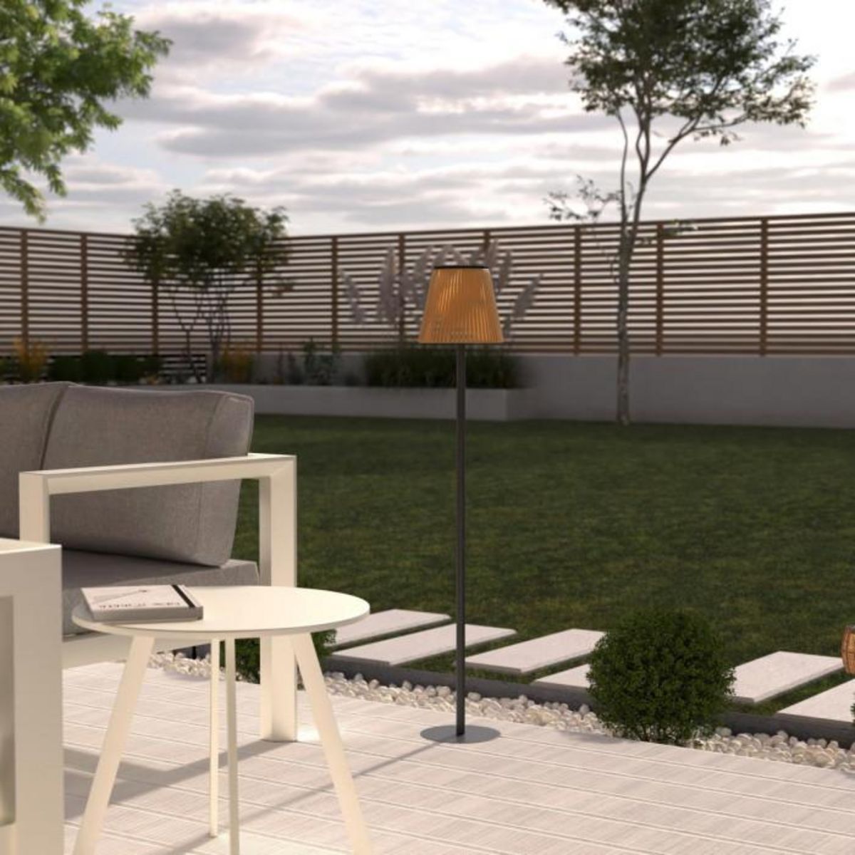 ATMOSPHERA Lampadaire Solaire à LED  Kesy  108cm Naturel