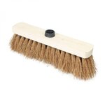 LINXOR Balai en coco naturel et bois - 29 cm - Marron