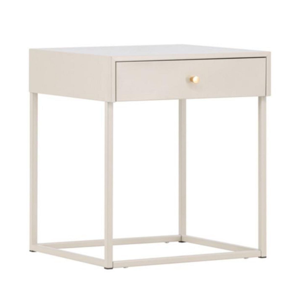 Paris Prix Table de Chevet 1 Tiroir  Bakal  50cm Beige