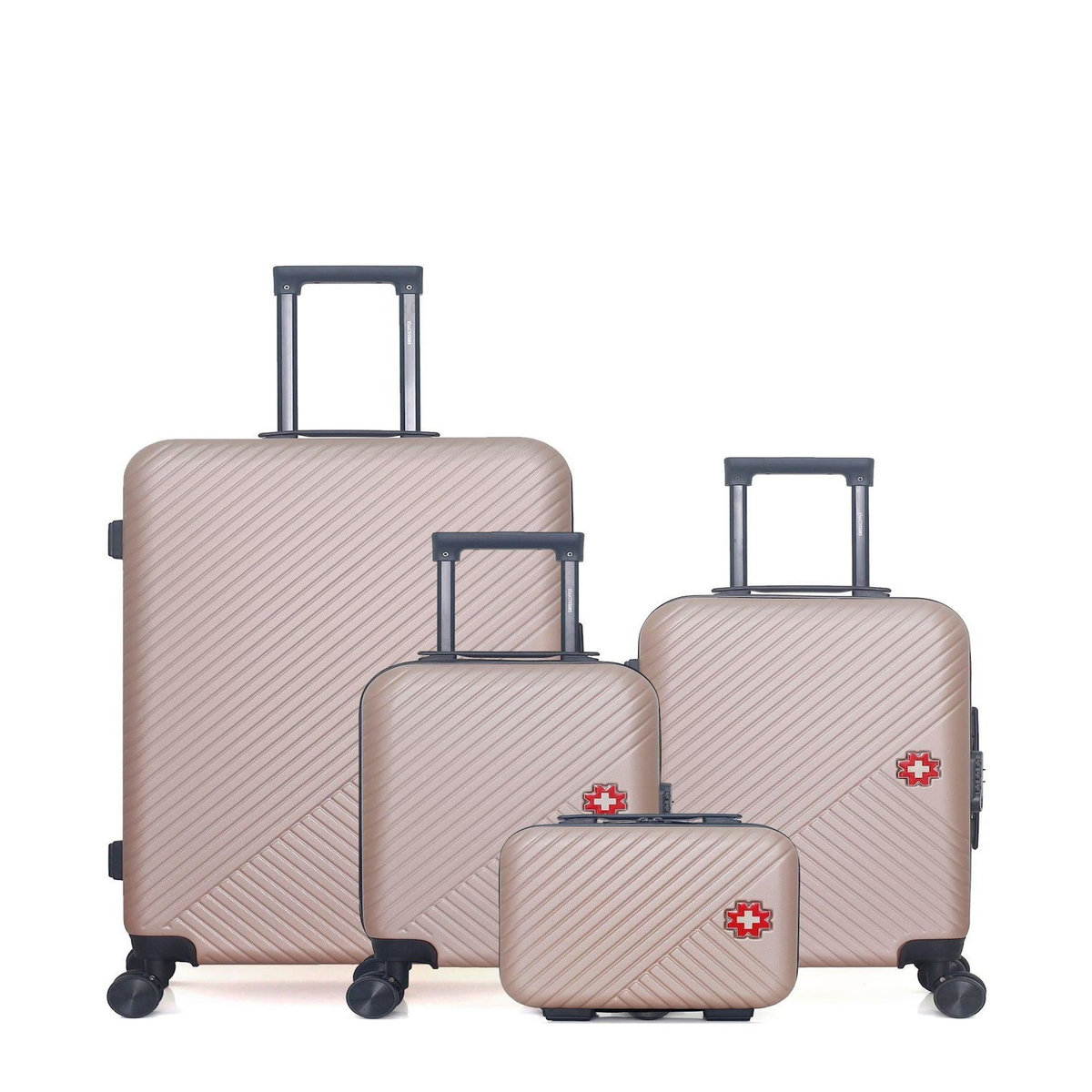 SWISS KOPPER SWISS KOPPER - LOT DE 4 - Valises grand format, cabine, cabine XXS et vanity SPIEZ