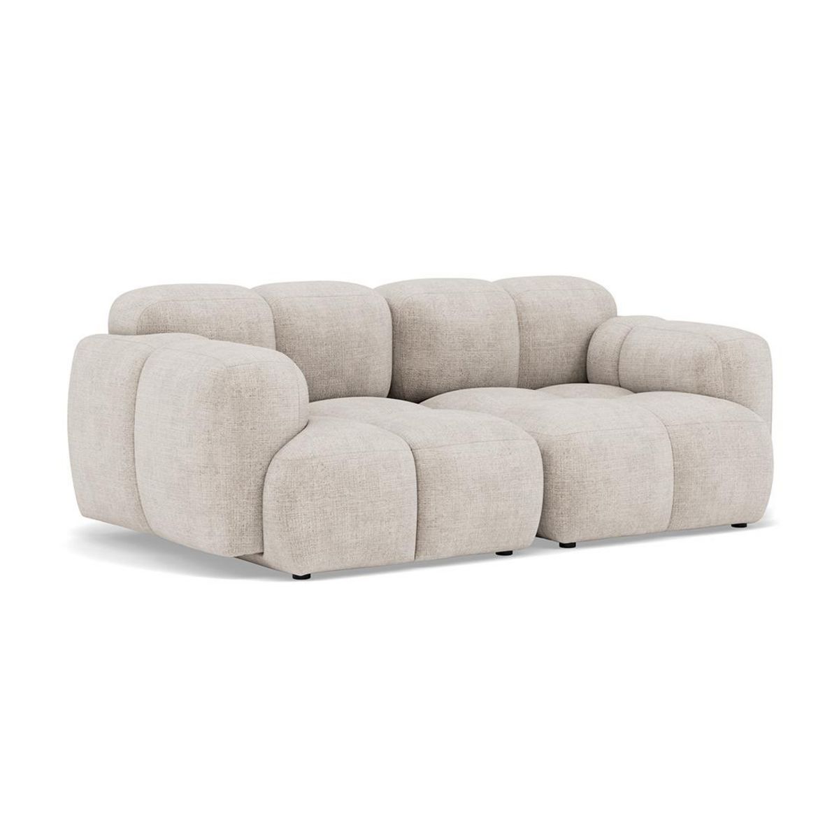 LISA DESIGN Grace - canapé modulable 2 places en velours texturé