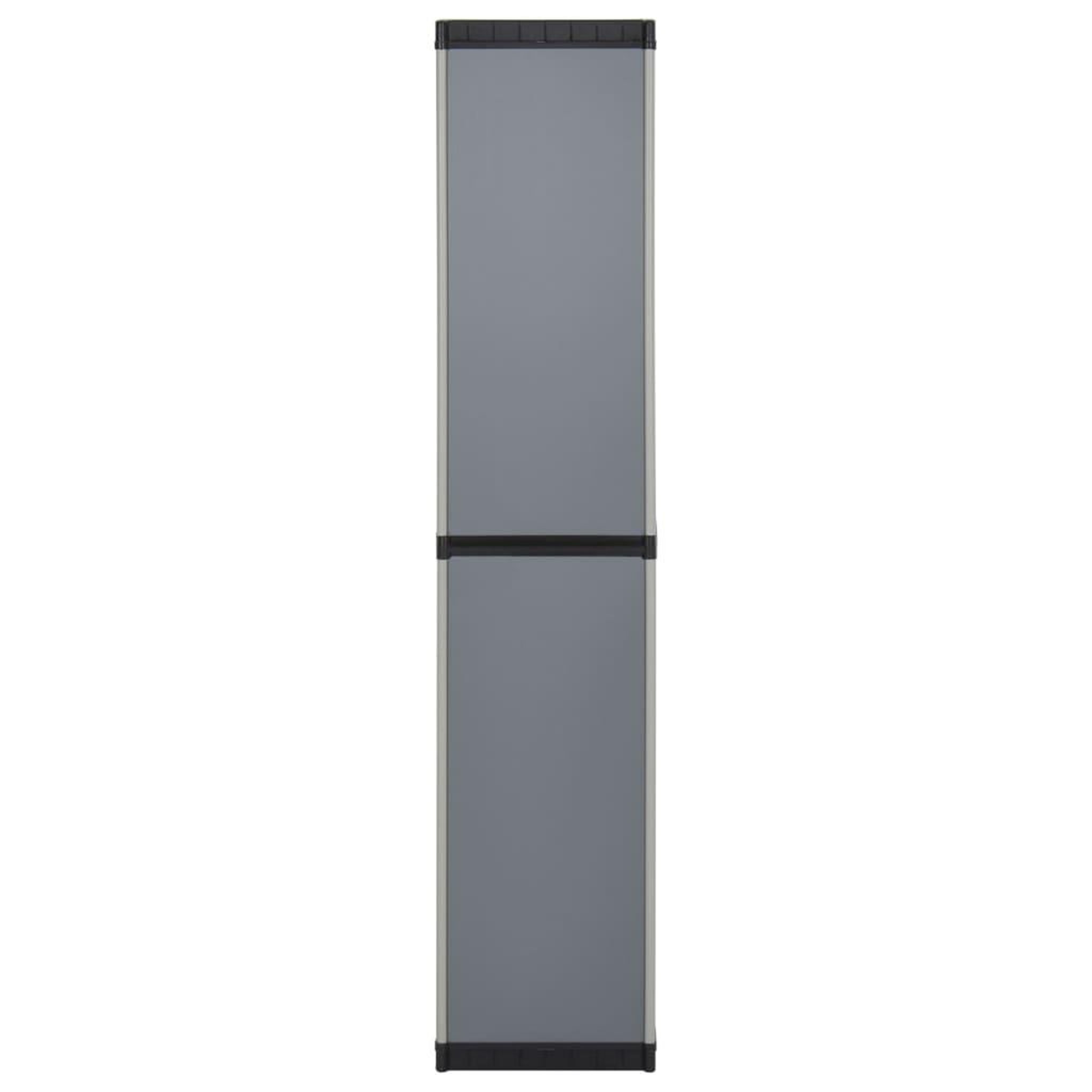Voir la diapositive 5 : VIDAXL Armoire de rangement de jardin 3 etageres Gris/noir 34x40x168cm