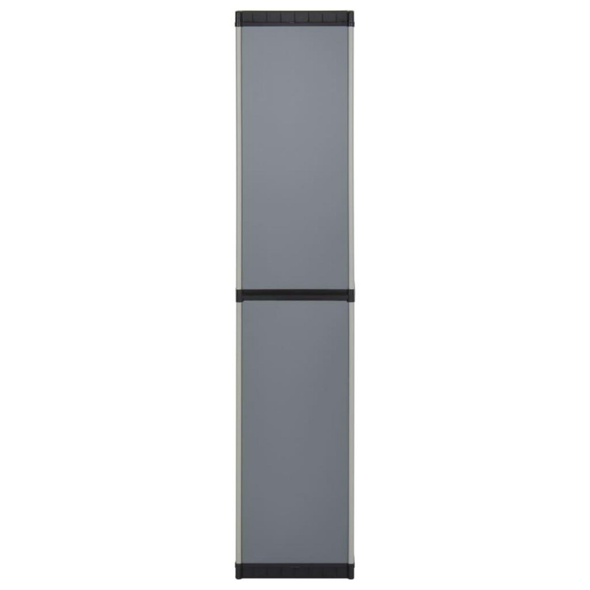 VIDAXL Armoire de rangement de jardin 3 etageres Gris/noir 34x40x168cm