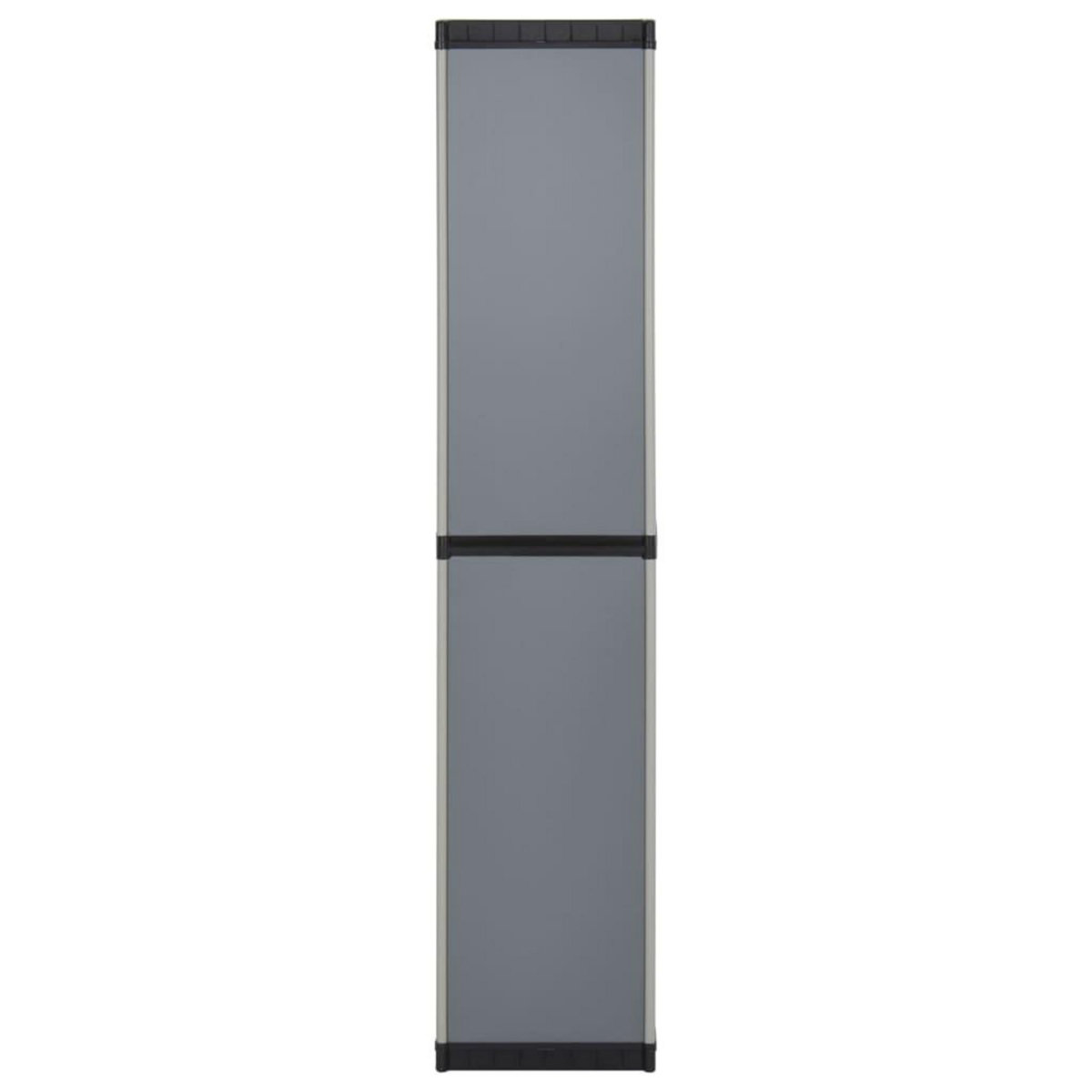 VIDAXL Armoire de rangement de jardin 3 etageres Gris/noir 34x40x168cm