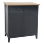 Voir la diapositive 1 : ATMOSPHERA Buffet 2 Tiroirs & 2 Portes  Damiano  85cm Gris