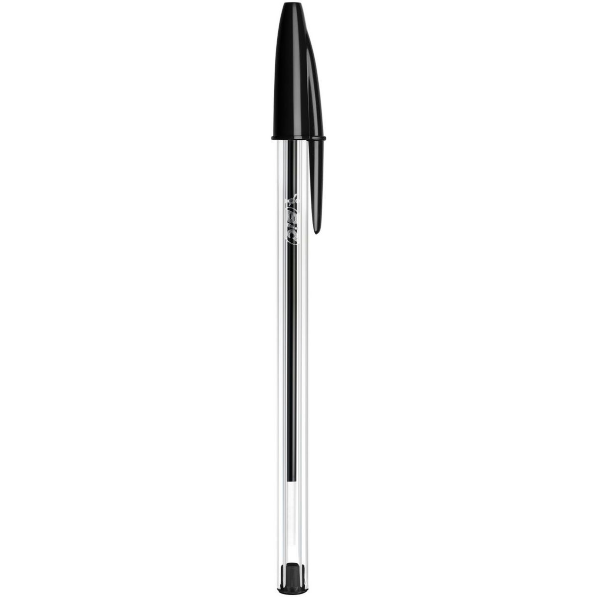 BIC Lot de 10 stylos bille pointe moyenne noir CRISTAL ORIGINAL