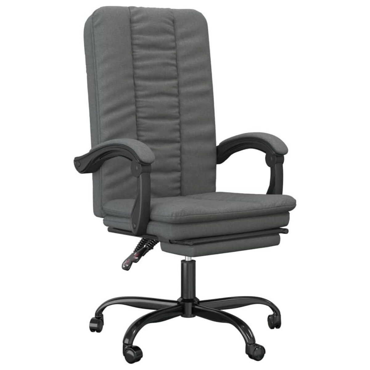 VIDAXL Fauteuil inclinable de bureau Gris fonce Tissu