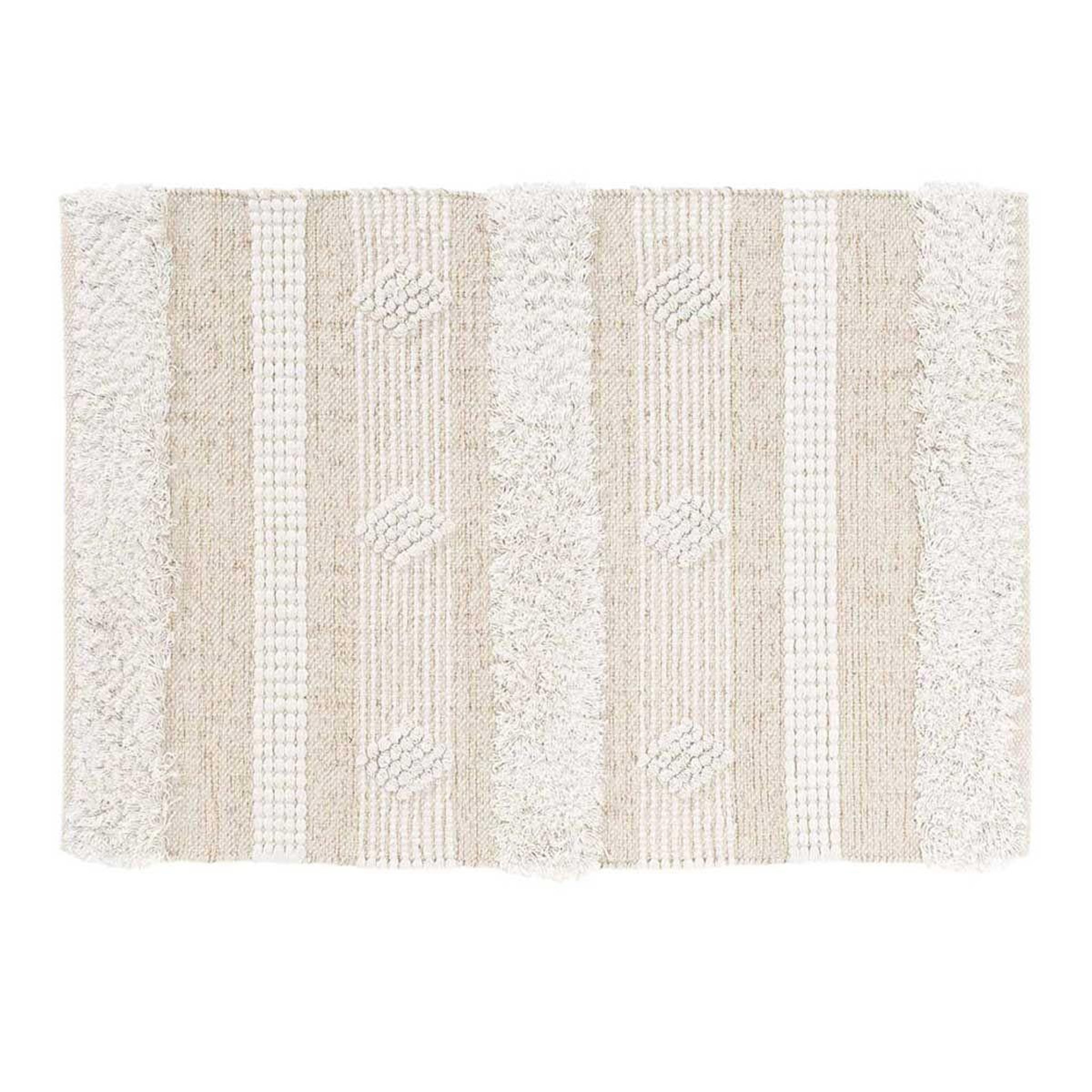 Voir la diapositive 1 : Douceur d'Intérieur Tapis déco fantaisie  athos  60x90cm naturel