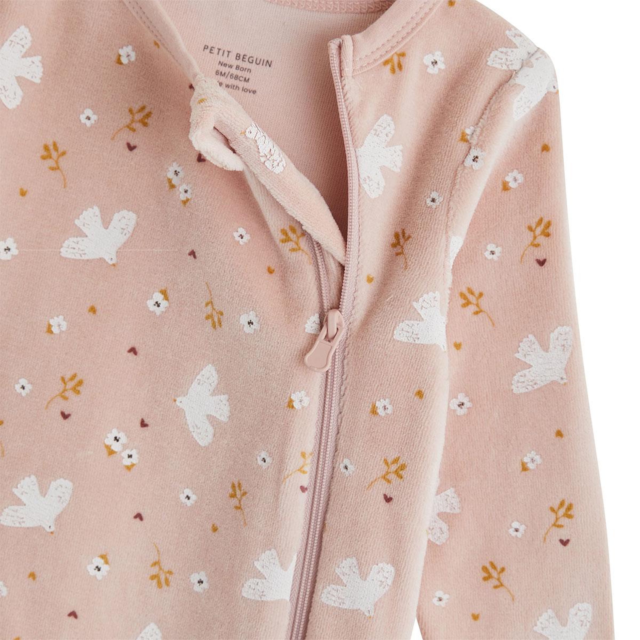 Voir la diapositive 3 : PETIT BEGUIN Lot de 2 pyjamas bébé ouverture zippée Miette