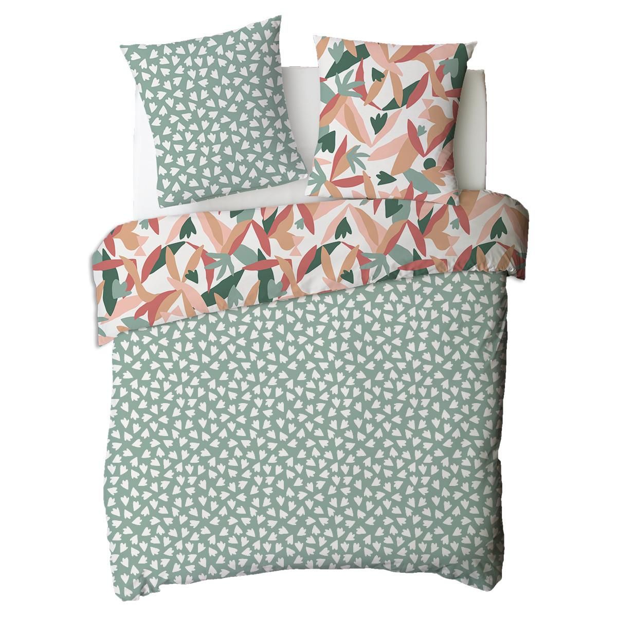 FUTURE HOME Parure de lit 2 personnes motif abstrait réversible