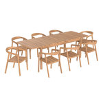 Rendez vous déco Table et chaises de jardin 8 personnes en teck massif-Kora
