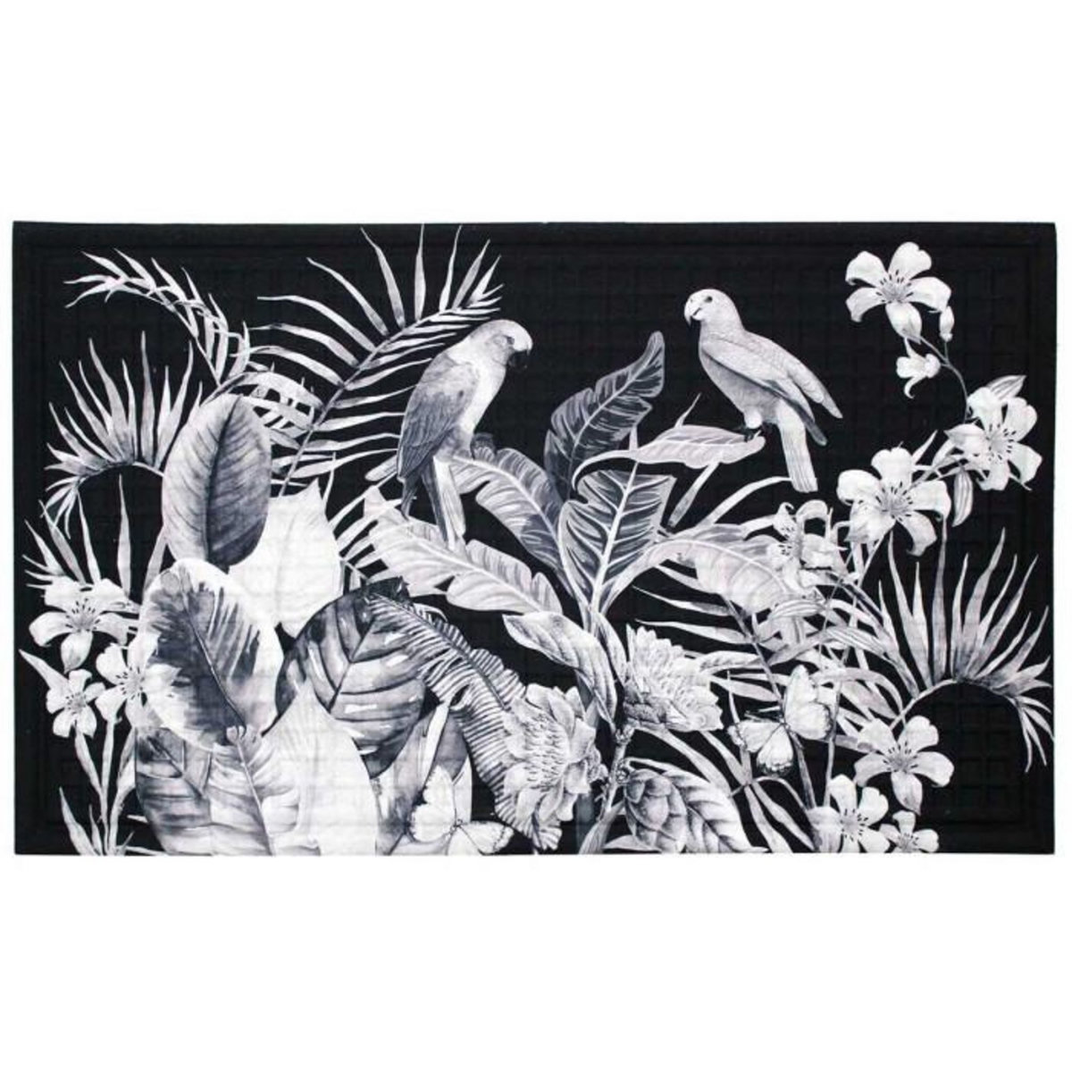 Paris Prix Tapis Relief Imprimé  Exotic Paradise  45x75cm Bleu