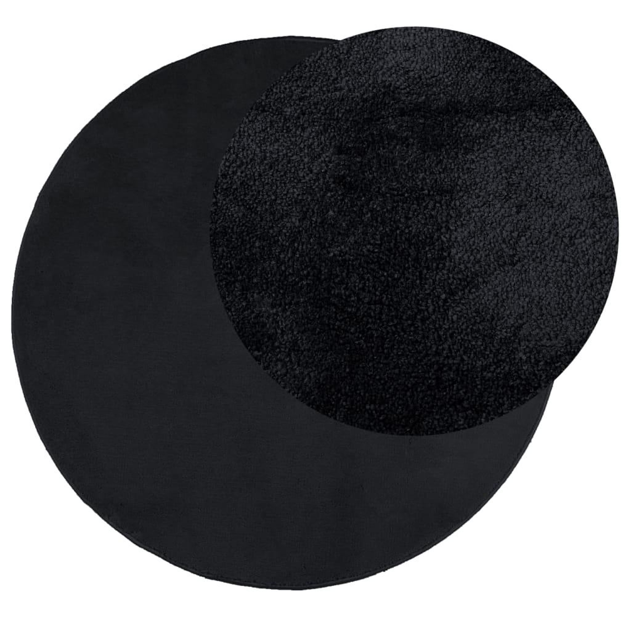Voir la diapositive 3 : VIDAXL Tapis OVIEDO a poils courts noir Ø 200 cm