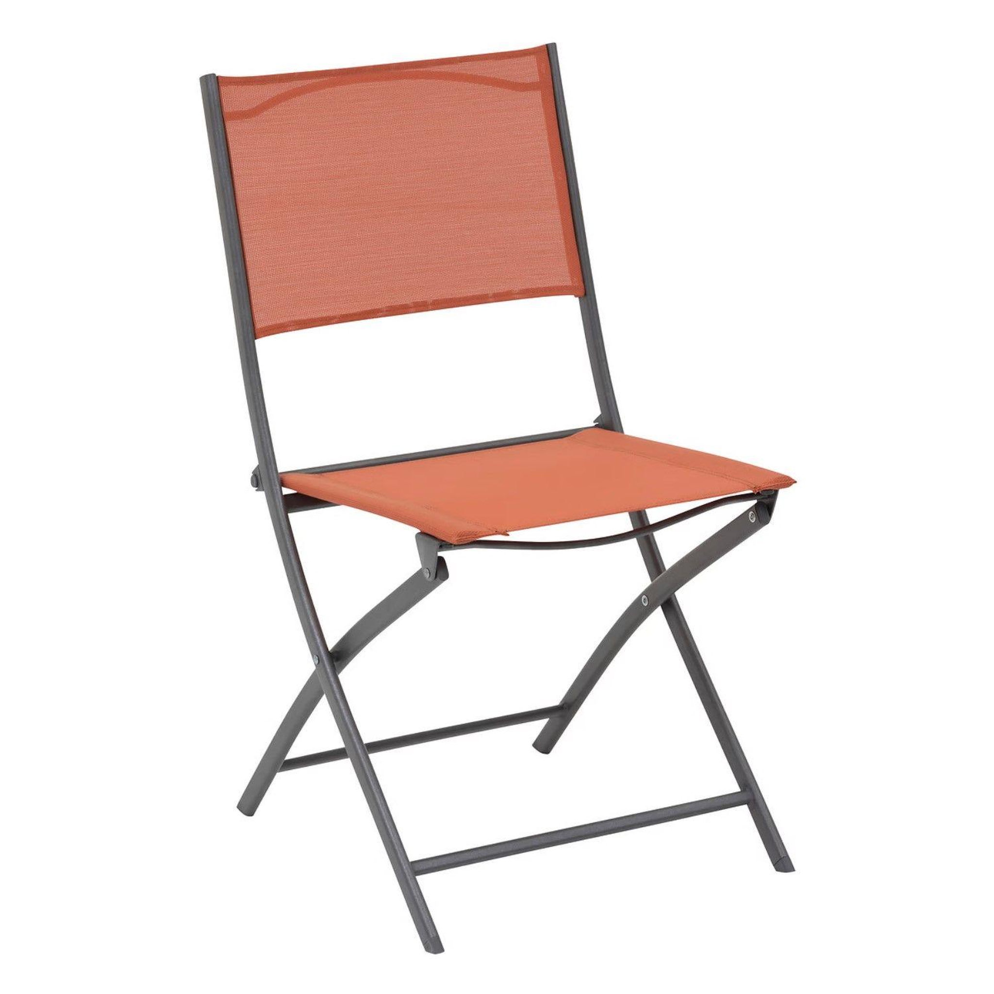Voir la diapositive 2 : TOILINUX Lot de 4 Chaises de jardin pliables Modula