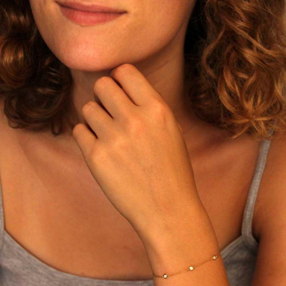 L'ATELIER D'AZUR Bracelet Or Jaune et Zirconiums